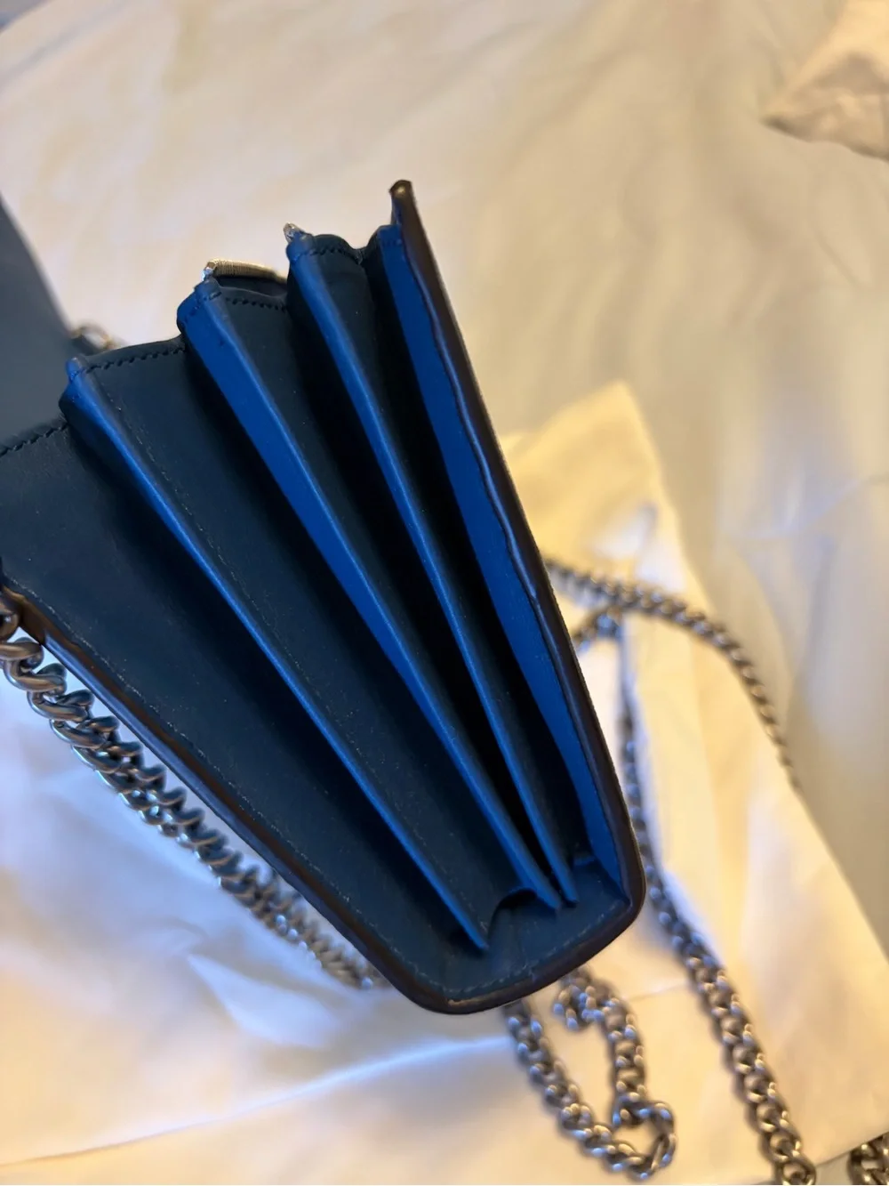 Gucci Blue & Green Floral GG Supreme Small Crossbody Bag